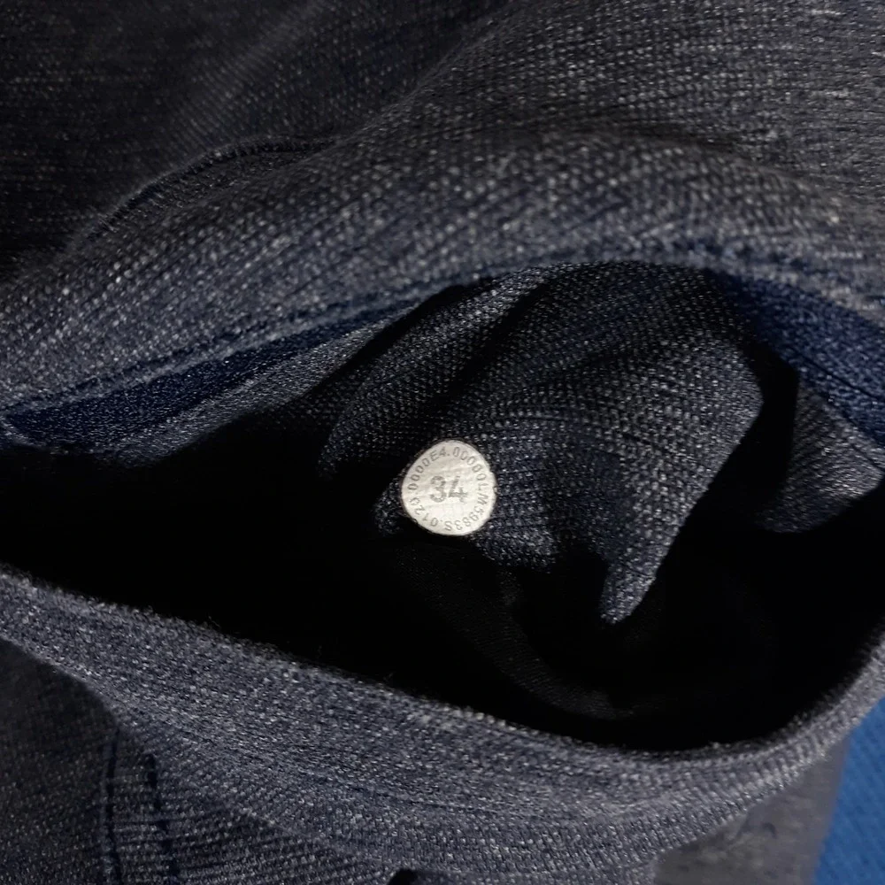 Lululemon Pants Mens 34 x 30 Flat Front Tapered Leg Blue Chino Heavy
